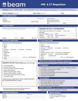 MRI & CT Requisition​